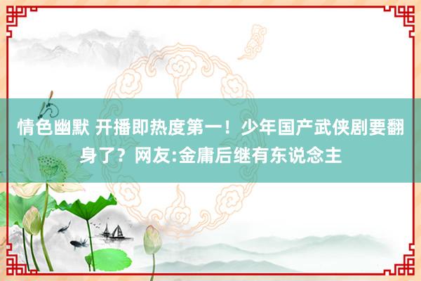 情色幽默 开播即热度第一！少年国产武侠剧要翻身了？网友:金庸后继有东说念主