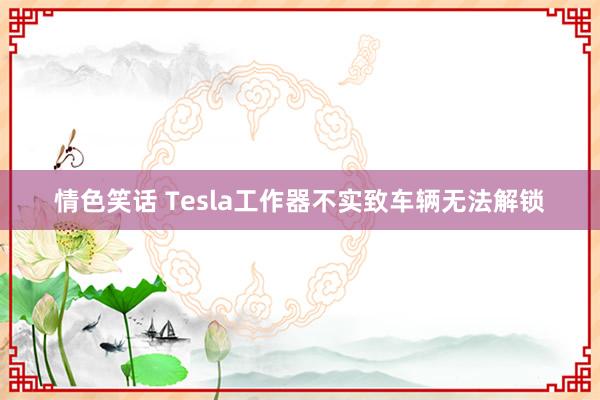 情色笑话 Tesla工作器不实致车辆无法解锁